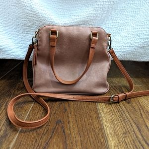 Sasha & Sofi Mauve Vegan Three Zipper Purse
